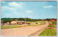 1960 BECKLEY WV SERVICE AREA WEST VIRGINIA TURNPIKE 1 BRIDGE PER MILE POSTCARD picture