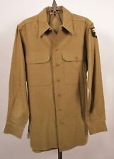 VTG 1940s WW2 US Army Airborne Paratrooper Wool Uniform Shirt w Patch S WWII 40s picture