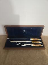 Vintage Queen Cutlery Company 3piece Carving Set Knives  New picture