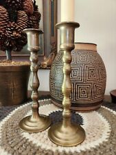 Pair of Brass Tapered Candlesticks 7