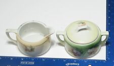 Antique R.S. Tillowitz Silesia Creamer and Sugar with Lid ROSES picture