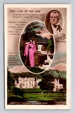 Melrose Scotland, Abbotsford Home Of Sir Walter Scott, Portrait Vintage Postcard picture