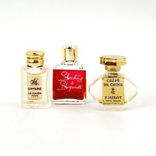 Vintage Lot 3 MICRO MINI Parfume Bottles Crepe De Chine Schiaparelli Sortilege picture