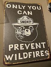 Smokey The Bear Tin Sign picture