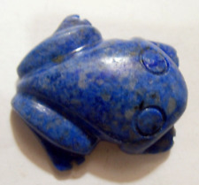 1920s antique 162 carats natural Lapis Lazuli Lapidary art carved Frog 52513 picture