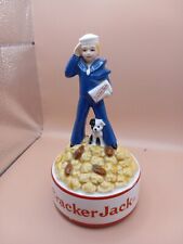 Vintage Cracker Jack Music Box Registered TM Of Borden Inc. Figure Stands 8 Inch picture