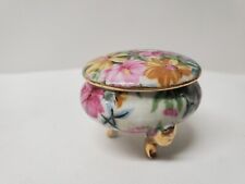 Vintage Porcelain Footed Trinket Box picture