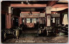 Cleveland Ohio Elk Club Room Interior With Smoking Chairs Postcard  picture