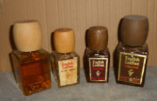 Lot Of 4 Vintage English Leather Men's Cologne & After Shave - Wood Top picture