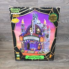 Lemax Spooky Town Mortis Theater, Movie Theater In Box Styrofoam WORKS GREAT picture