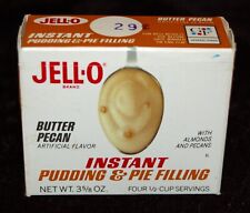 JELLO Instant Butter Pecan Pudding & Pie Filling UNOPENED Box PROP 1970s # picture