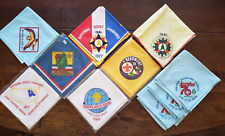 Vintage Boy Scouts of American Neckerchiefs Lot of 10 Various Types from 1970's picture