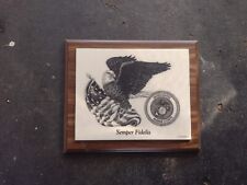 U S Air Force VTG EAGLE - ETCHED ON MARBLE -  JOHN WILLS STUDIOS  picture