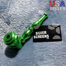 NEW Small Green Stylish Smoking Pipe Tobacco Herb Portable Metal Pocket Size picture