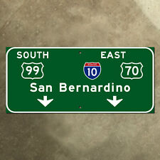 San Bernardino California I-10 US 70 99 road highway guide sign 1959 LA 27x12 picture