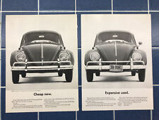 2 1962 VW Volkswagen BUG Print Ads Original Beetle picture