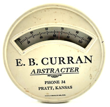 Antique E.B. Curran Abstracter Pratt Kansas KS Advertising Thermometer picture
