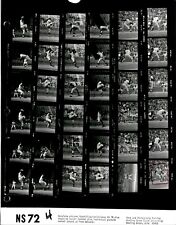 LD323 1973 Orig Contact Sheet Photo BRENT STROM CLEVELAND INDIANS vs NY YANKEES picture