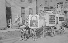Ice Cream Horse Wagon Utica New York NY - 8x10 Reprint picture