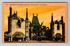 Hollywood CA-California, Grauman's Chinese Theater, Vintage c1943 Postcard picture