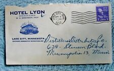 Vintage Lake City, Mn Lyon Hotel Envelope picture