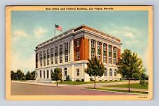 Las Vegas NV-Nevada, Post Office, Federal Building, Vintage c1945 Postcard picture