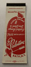 Vintage Matchbook Cover Matchcover Club Valentine Bath NY picture