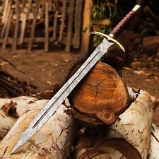 Custom Handmade Damascus Steel Sword Battle Ready Sword Viking Sword With Sheath picture