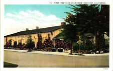 Vintage Postcard- 115825. CALIFORNIA FIRST THEATRE, MONTEREY CA. UnPost 1960 picture