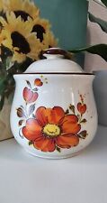 Vintage 1970s Valencia Poppy Stoneware Canisters, Made in Japan picture