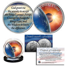ONE DAY AT A TIME Sun Moon Earth Pray 2-Sided JFK Half Dollar Holy Spirit Coin picture