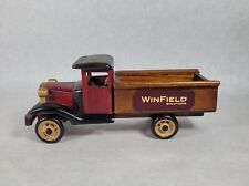 Model Wooden Flat Bed Delivery Truck Hand Crafted Model Glued Winfield Solutions picture