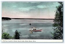 1910 Fishing At Black Duck, Black Duck Minnesota MN Posted Antique Postcard picture