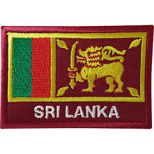Sri Lanka Flag Patch Sew On Clothes Jacket Jeans Sri Lankan Embroidered Badge picture