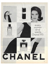 Chanel Advertisement Perfume Advertising Vintage 1960s Print Ad No 5 Fragrance picture