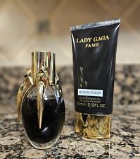 Lady Gaga Fame Eau de Parfum (1.0 oz) 90% Full & Black Fluid Lotion (2.5 FL Oz) picture
