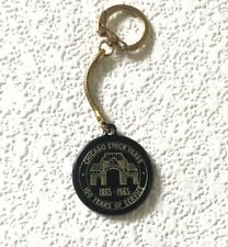Vintage Keychain CHICAGO STOCK YARDS Key Fob Ring 100 Years 1865 - 1965 RARE OLD picture