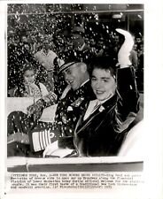 LG54 1953 AP Wire Photo NEW YORK HONORS GREEK ROYALTY KING PAUL QUEEN FREDERIKA picture