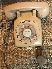 VINTAGE  1960'S-70'S BELL SYSTEM/WESTERN ELECTRIC ROTARY DESK PHONE BEIGE picture