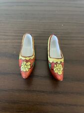 Vintage  LIMOGES France, AJCO,  Miniature Porcelain Shoes (pair) picture