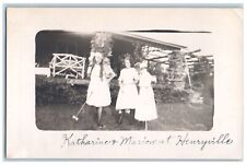 c1910's Croquet Craftsman House Henryville Pennsylvania PA RPPC Photo Postcard picture