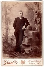 CIRCA 1890s CABINET CARD GENELLI MAN IN SUIT SIOUX CITY IOWA picture