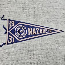 1931 Nazareth High School Pennant Nazareth PA Standard Pennant Company Old Felt picture
