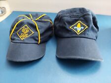 Vintage 1970’s Cub Scout  &Webelos Hat Cap Navy Blue - Boy Scouts of America picture