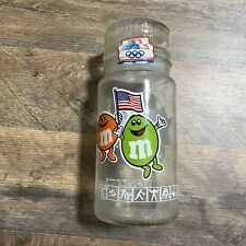 Vintage 1983 Mars M&Ms Collectible Commemorative Glass Jar Olympics 1984 picture
