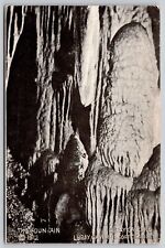 Fountain Luray Caverns Black White Interior Cave Rock Formations VNG Postcard picture