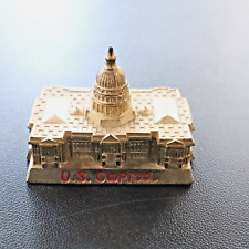 Vintage Metal U.S. Capitol Washington DC Jewelry Trinket Box 3.25 in x 2 in picture