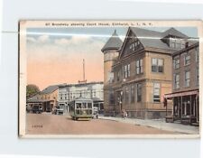Postcard Broadway Showing Court House Elmhurst Long Island New York USA picture
