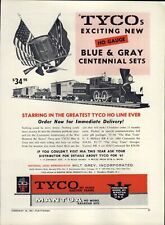 1961 PAPER AD Tyco Toy Train Set Blue & Gray Centennial Mantua HO Gauge picture