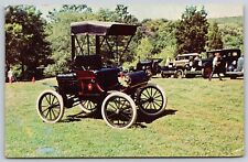 Postcard 1901 Curved Dash Oldsmobile CT First Registered Car S179 picture